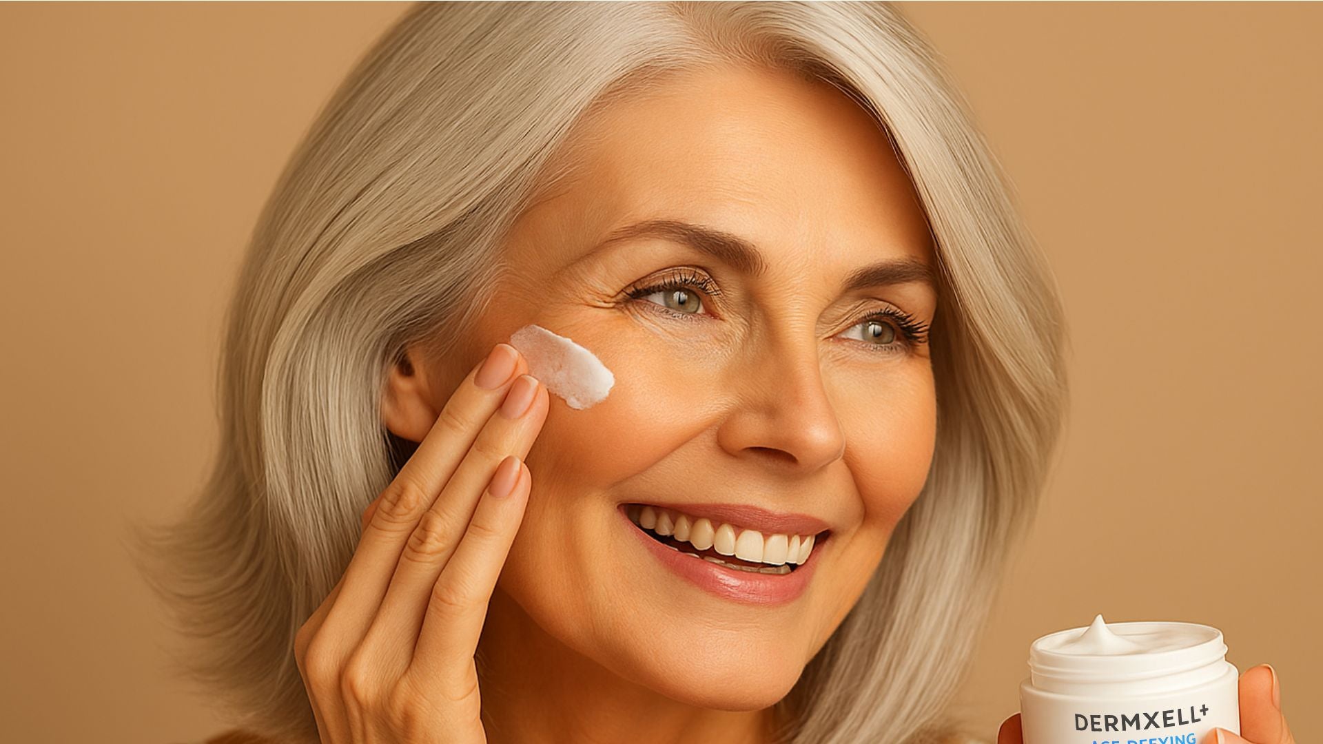 DermXell Age Defying Cream - Woman applying cream