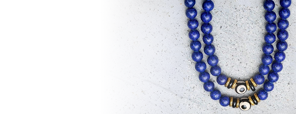 Perles Mala Lapis Lazuli