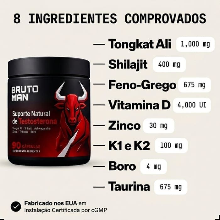 8 Ingredientes Comprovados BrutoMan