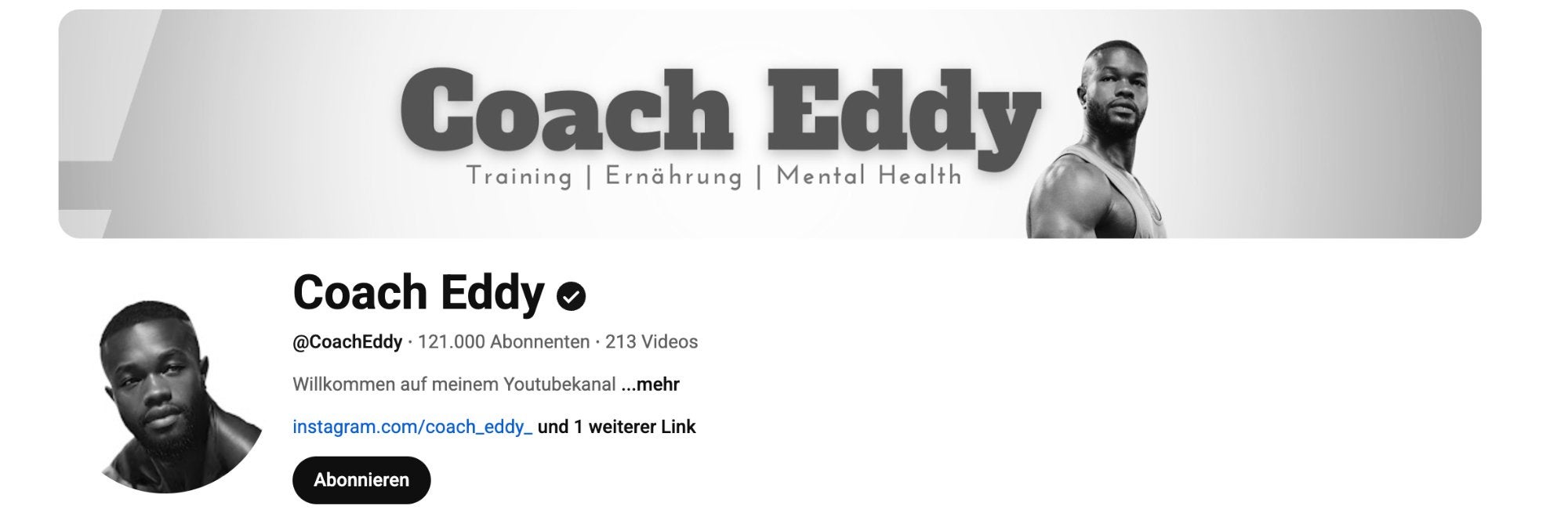 Coach Eddy YouTube Kanal — 121.000 Abonnenten