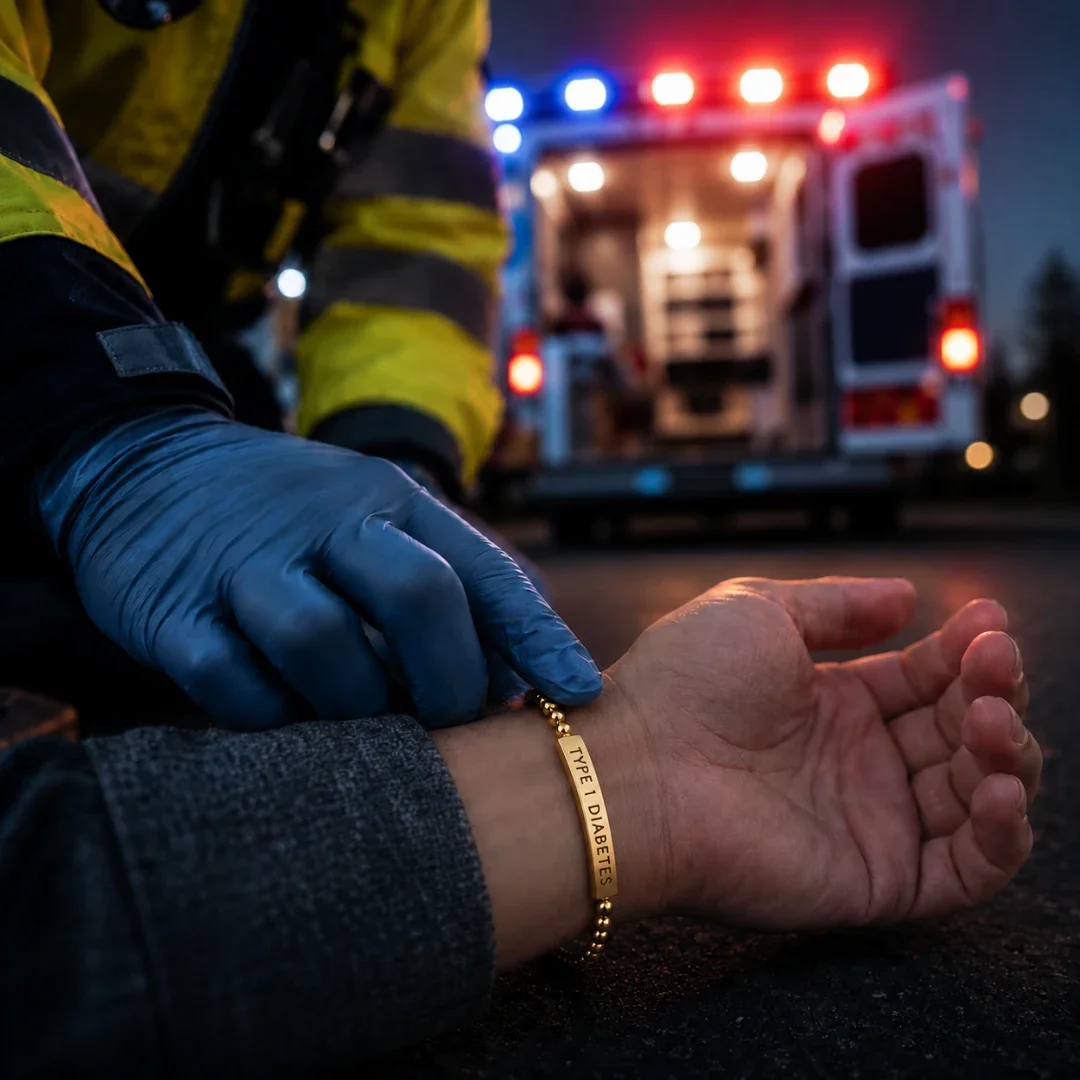 Synlig medicinsk identifikation på håndleddet