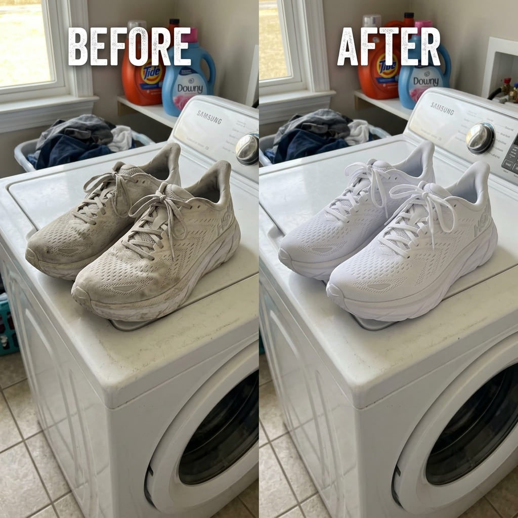 Sneakers before and after