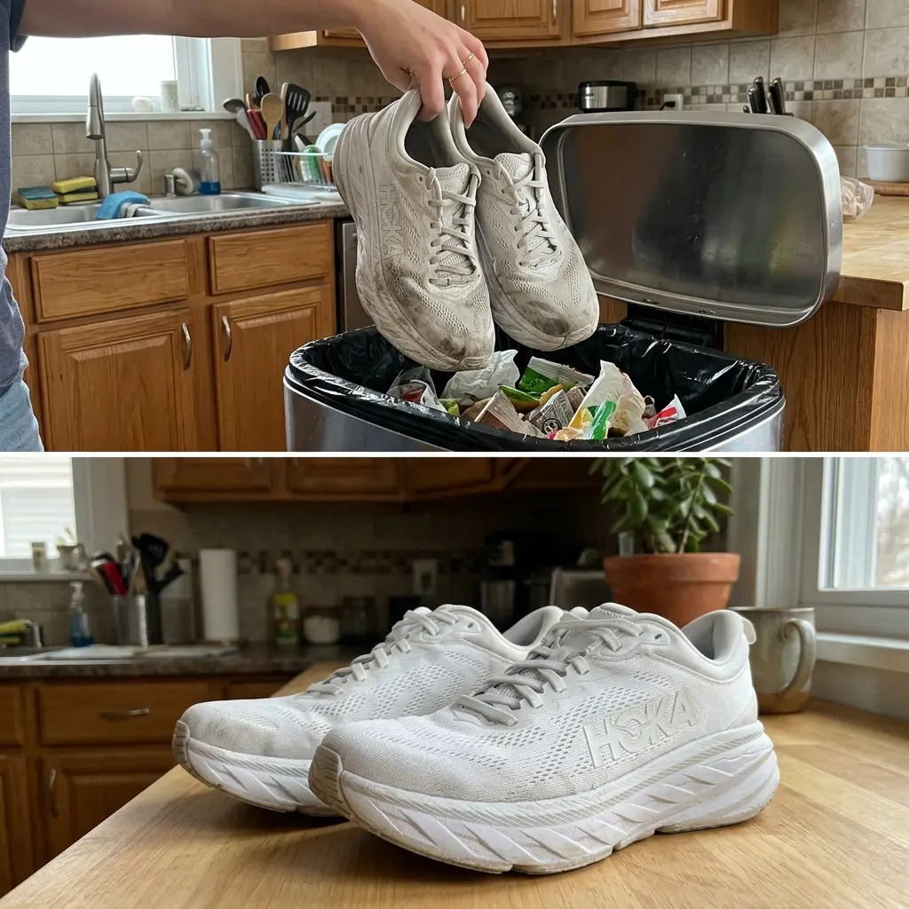 Cleaning dirty running shoes