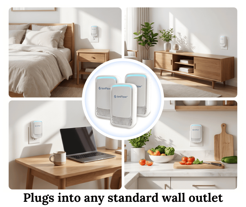 IonFlow coverage for rooms throughout a home