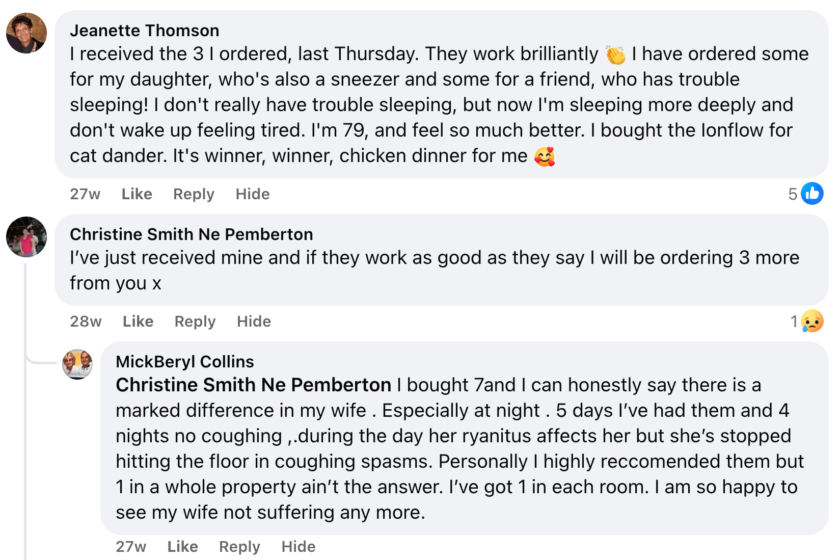 Facebook comment screenshot 3 from the Wellvire source page