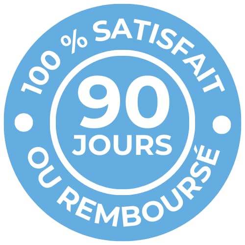 Garantie 90 jours satisfait ou remboursé