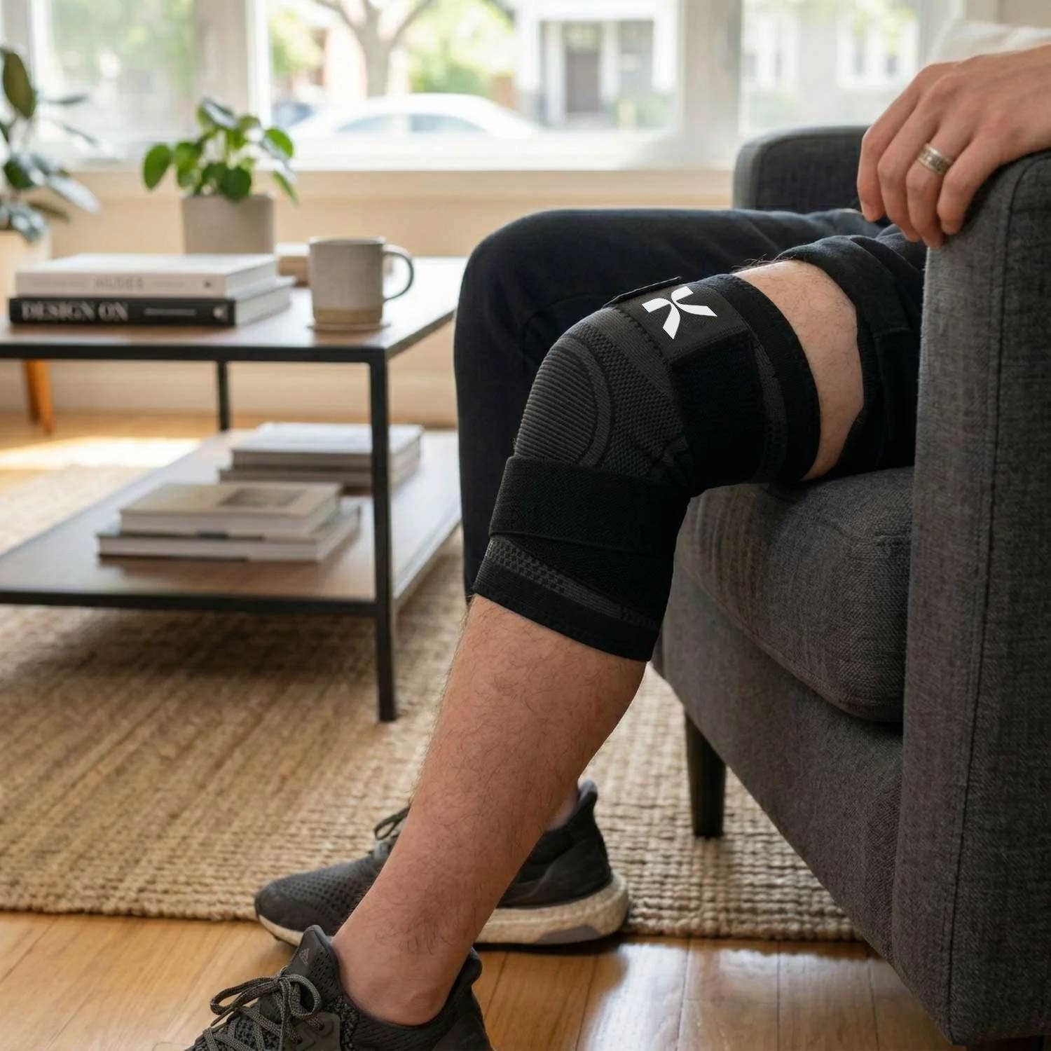 Genouillère Kopresse portée sous un pantalon
