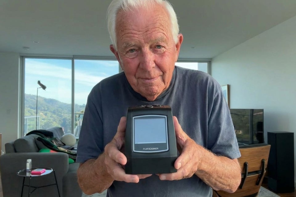 Robert holding his film scanner