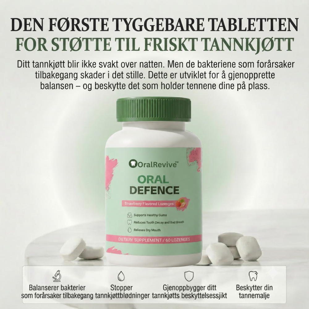 OralRevive™ – den første tyggetablet for støtte til friskt tandkød