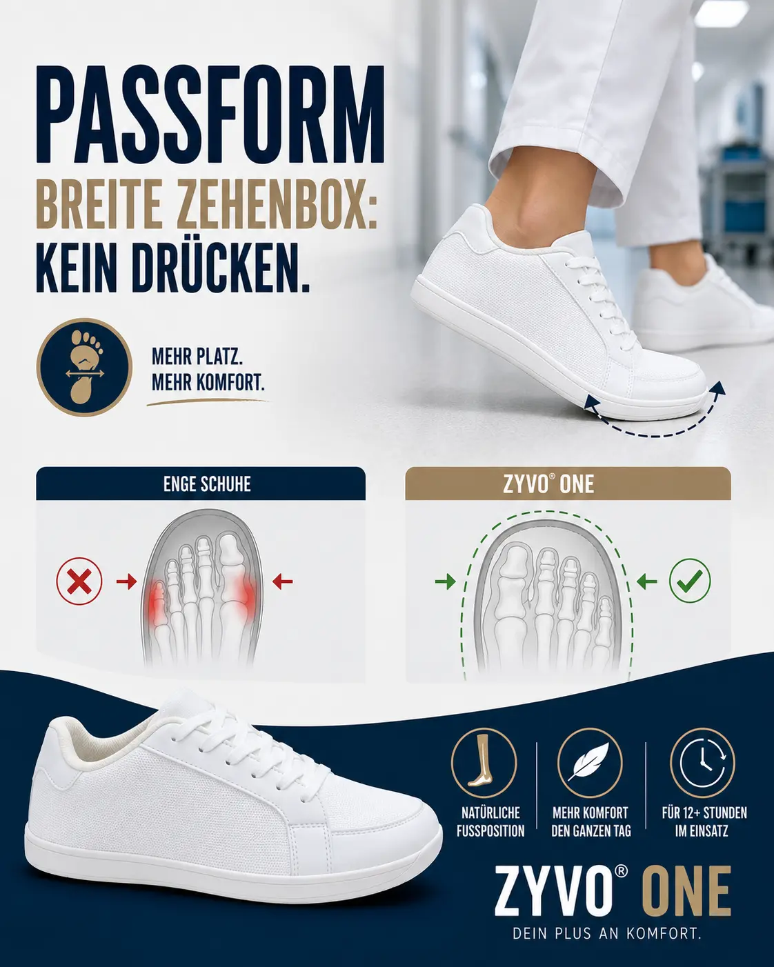 Breite Zehenbox