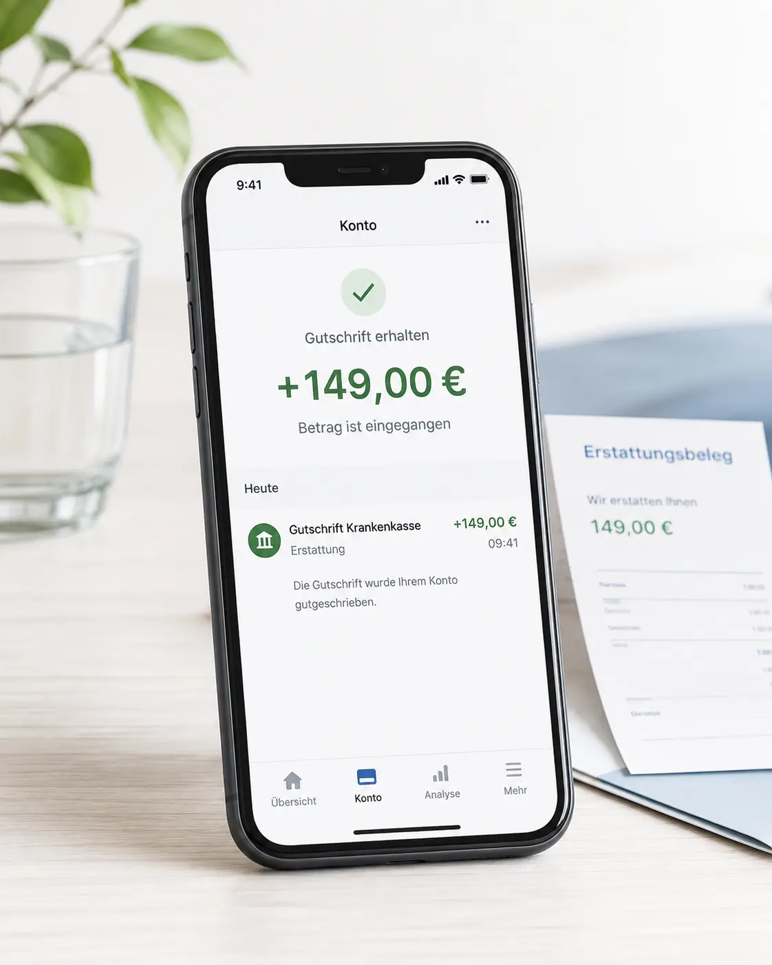 Erstattungsbeleg einer gesetzlichen Krankenkasse