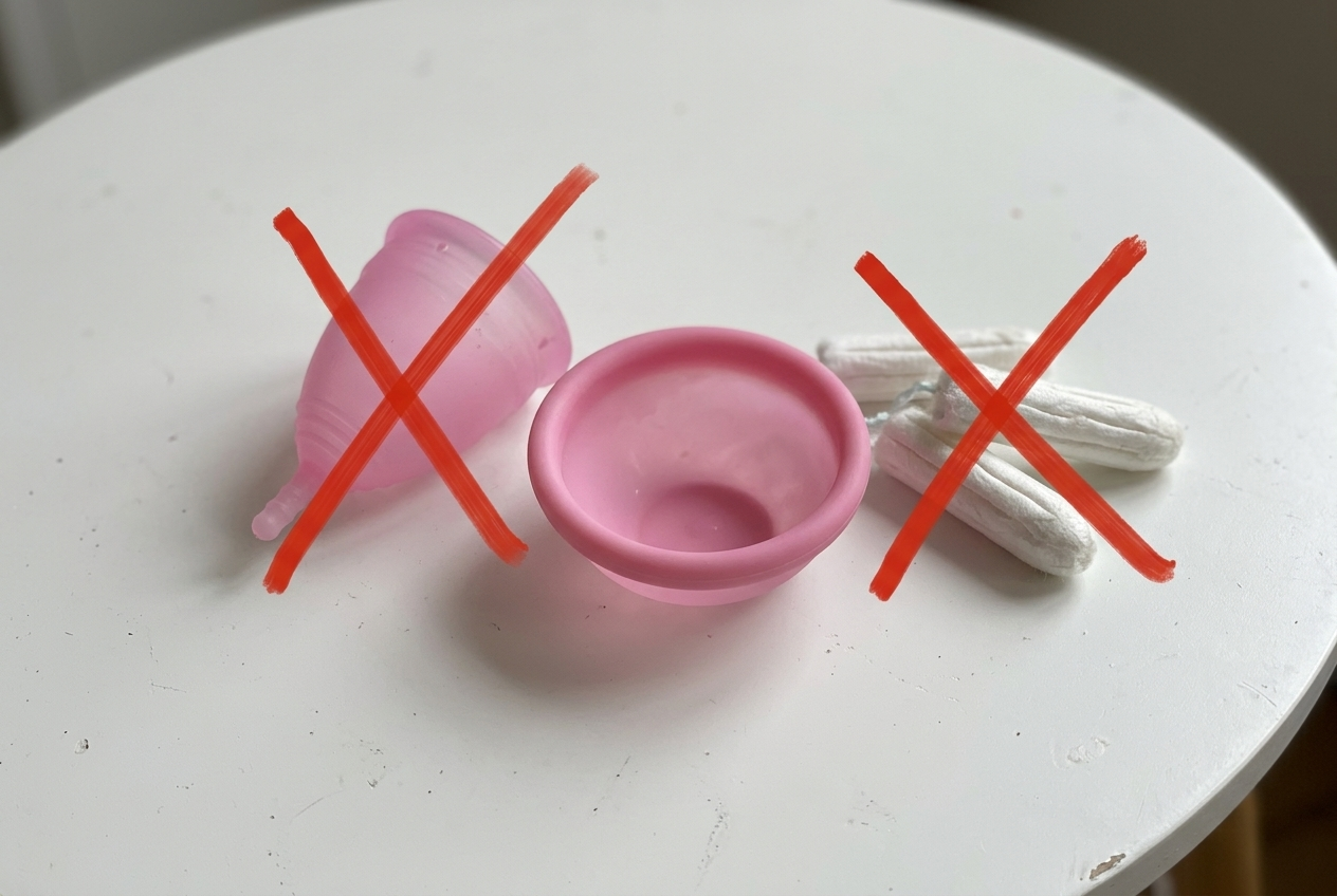 Vergleich Menstruationsscheibe vs. Tasse vs. Tampon