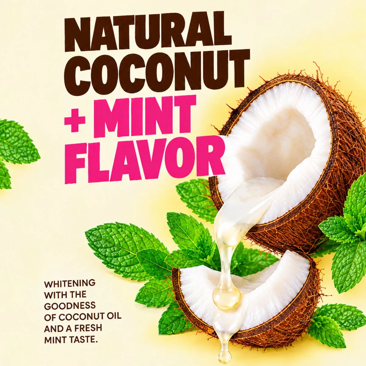 Natural coconut and mint flavor