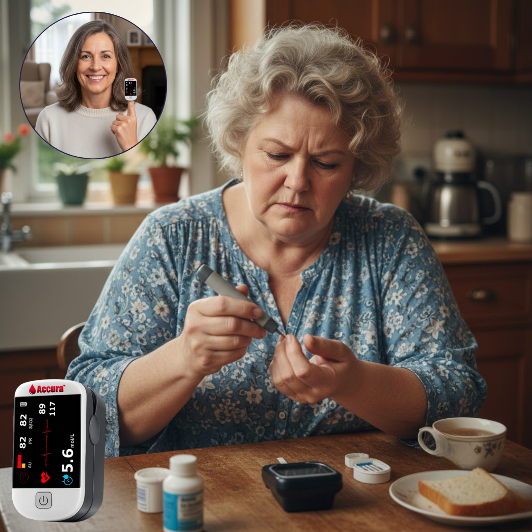 Accura™ | Get Accurate, Pain-Free Blood Sugar Monitoring in Just 5 Seconds!