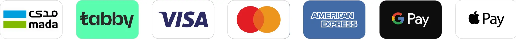 طرق الدفع المقبولة