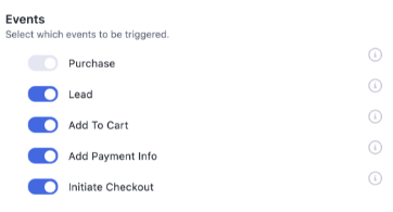 Facebook Tracking Events